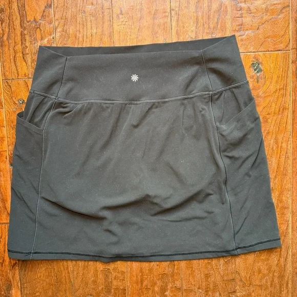 Athleta Salutation Stash Pocket 16.5" Skort High Rise XL Black - Picture 1 of 7